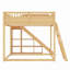 Lit mezzanine avec tête de lit tapissier, tablettes de rangement, échelle et glissade-130021643-130021645
