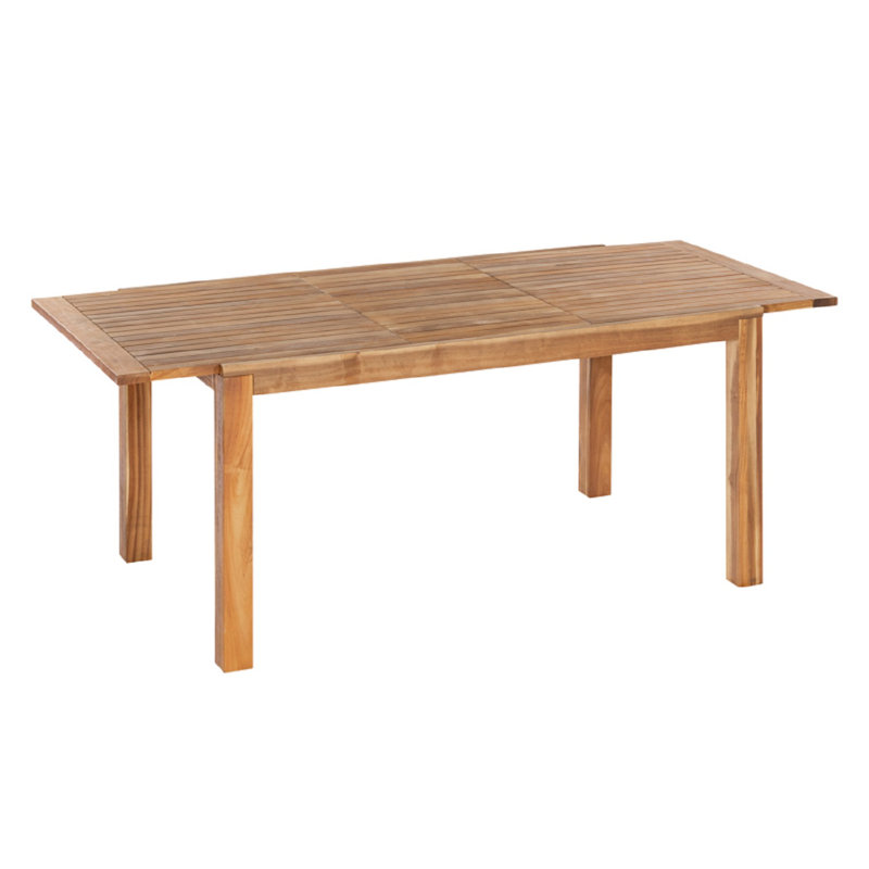Comeaux Rectangular Acacia Extendable Outdoor Dining Table , 150cm cm W 90cm cm D