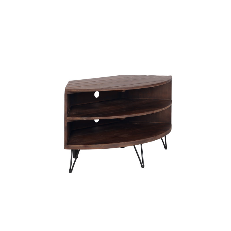 Decody Unfinished Corner TV Stand for TVs up to 49"