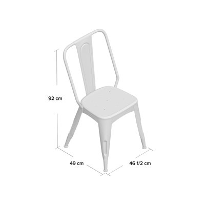 46 cm H Stackable Dining Chair