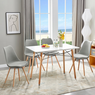 Ivena 4 - Person Four Leg Base Dining Set