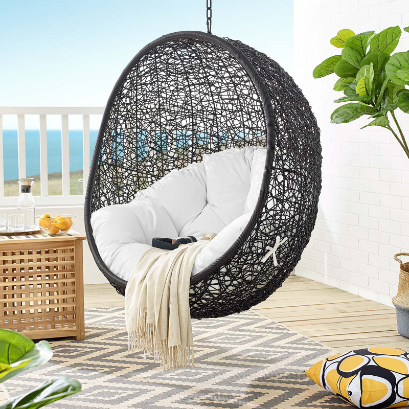 Chaise longue d'extérieur sans support Encase Swing par Modway, Blanc