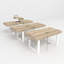 Grande table de salle à manger moderne extensible pour 6 8 10 personnes, grande table extensible en bois avec rails lisses et silencieux