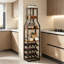 Wine Bottle & Glass Rack Brown