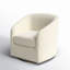 Holden 31.5" Wide Velvet Swivel Barrel Chair-960643162