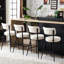 2 tabourets de bar rembourrés en tissu moderne - base en métal, beige élégant et confortable pour la cuisine, la salle à manger, le salon, la structure ergonomique, la hauteur du coussin avec la base rembourrée-1149679534