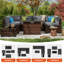 Ensemble de conversation modulaire en osier 6 personnes avec coussins Treyshun-87868582-99277889