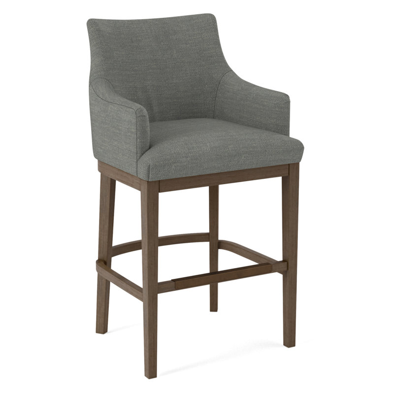 Upholstered Stool, 61353-71, Pecan