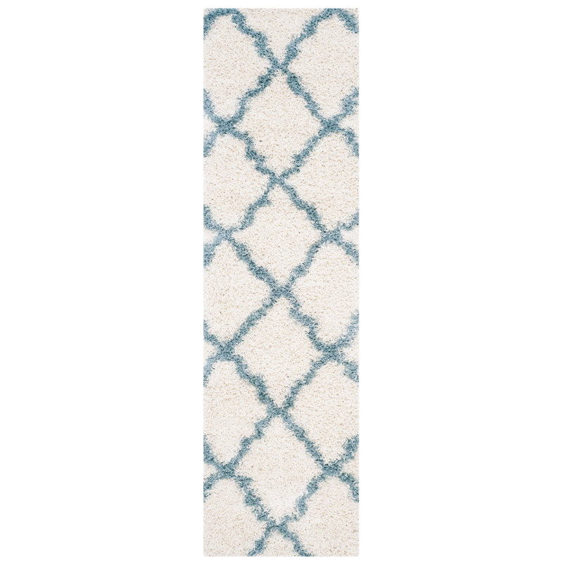Alonnah Shag Performance Geometric Rug, Runner 2'3" x 12'