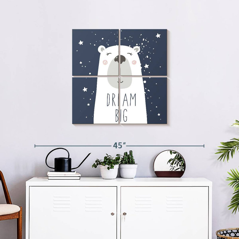 Dream Big Bear Typography, 26" H x 26" W