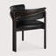 Chaise Volita - teck verni - métal couleur laiton - velours-138432721-138432717
