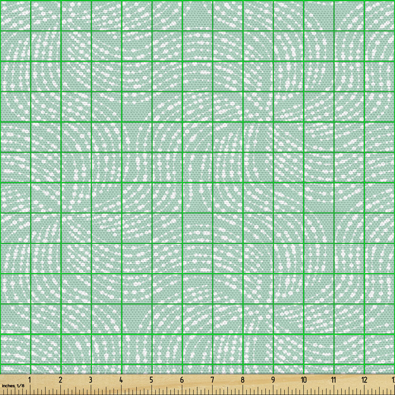 Chelon Circling Wavy Lines with Points Curving Rounding Multi-Purpose Fabric