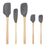 Flex-Core Wood Handled Spatula 5 Piece Set For Meal