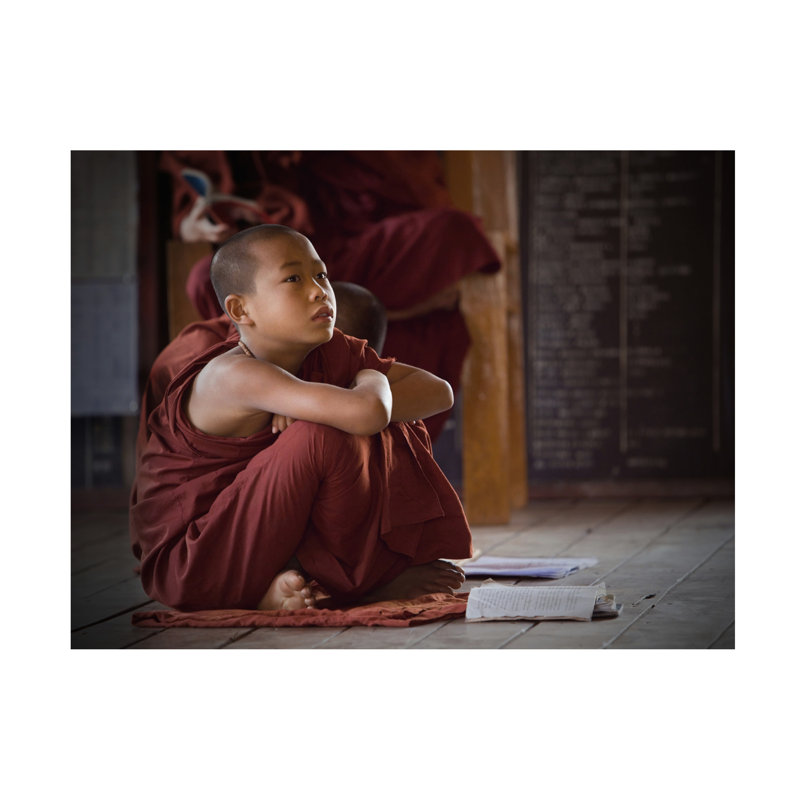 Art mural sur toile tendue - «Little Buddha» de Walde Jansky pour décoration de salon, de chambre à coucher ou de bureau - 24 x 32