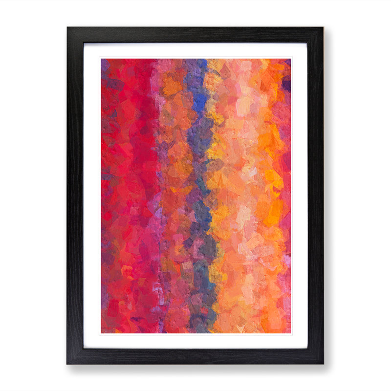 Gone To Heaven Abstract - Single Picture Frame Painting, 64cm H x 46cm W x 2cm D, Black