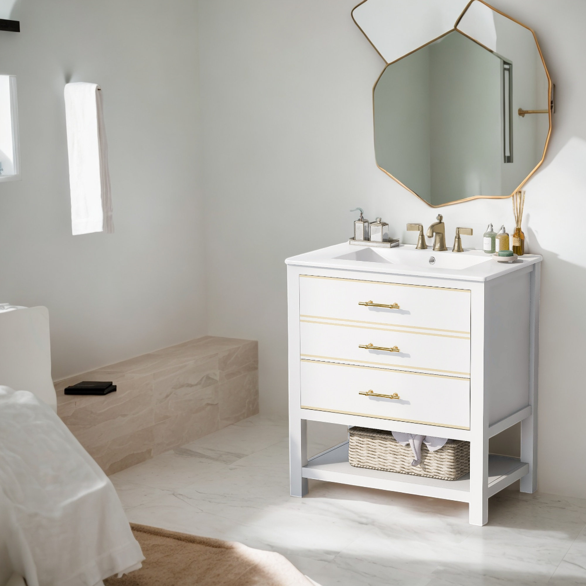 Aches 30 Inch Bathroom Vanity Cabinet Combo | Wayfair