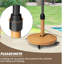 Base de parasol 40 lb avec roulettes, teck-63399447