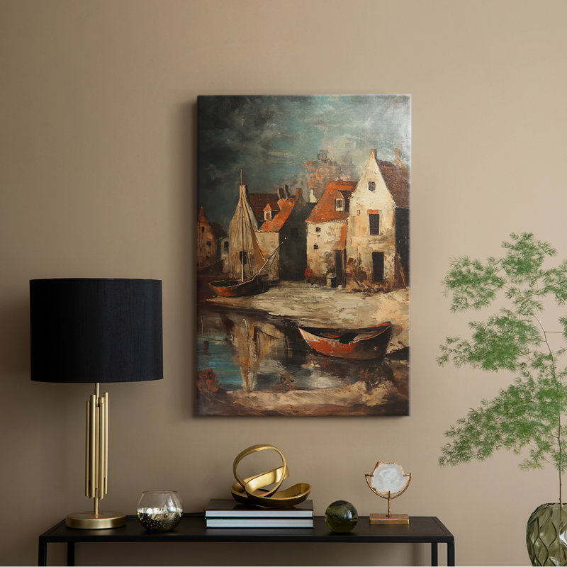 Paysages série CCXCIX - Toile tendue avec châssis de qualité supérieure - Prêt à être accroché, H 60 po x l 40 po