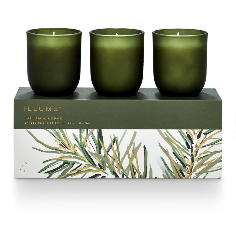 Candle Trio Gift Set, Balsam & Cedar, Votive Gift Set
