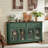 Farmhouse Sideboard Buffet Cabinet With Storage,59" Large Credenza With 4 Glass Doors & 2 Drawers,Adjustable Shelves Console Table,Wood Kitchen Coffee Bar For Dining Room,Living Room-1474769648-1474922012