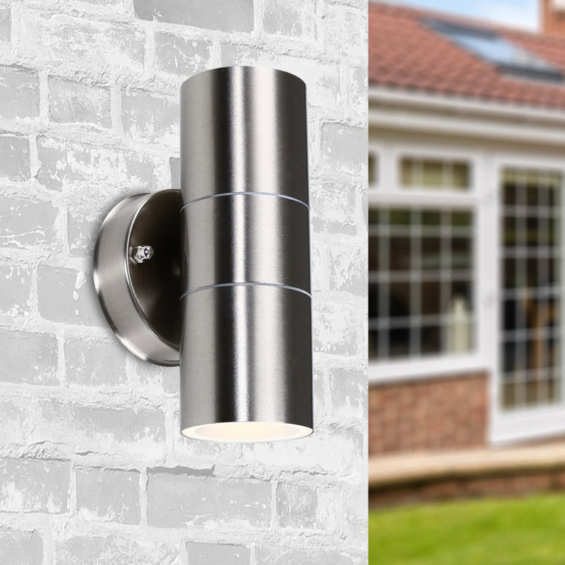Zoel Brushed Chrome 4 - Bulb Outdoor Armed Sconce, No Bulb