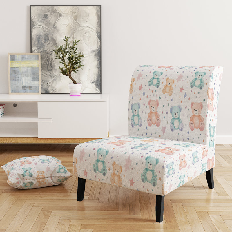 Fauteuil d'appoint pour enfants Teddy Bears - fauteuil vert Starry Bears, Pantoufle sans accoudoirs