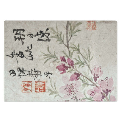 Tempered Glass Cherry Blossoms Chopping Board