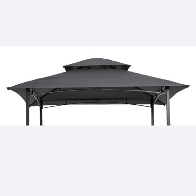 8 pi x 5 pi - Tissu - Abri de jardin pour barbecue - Gris