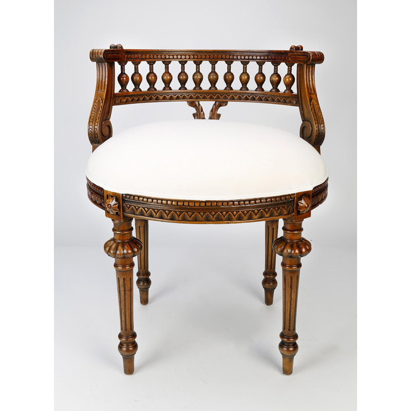Hurst Linen Barrel Chair, Walnut