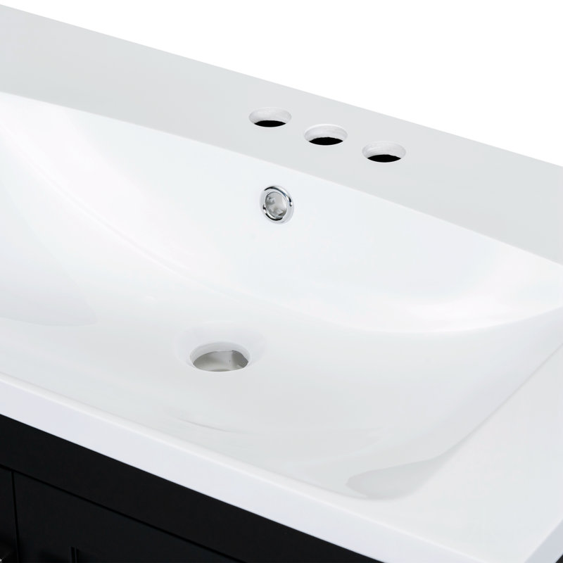Rangement pour salle de bain Swantje, Noir