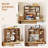 Desktop Bookshelf Desk Storage Hutch With 7 Open Cubbies & 3 Adjustable Shelves-1974599767