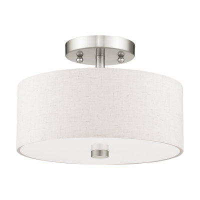 Flaire Fabric Semi Flush Mount
