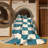 Machine Washable Checkered Beige Area Rug-558004896