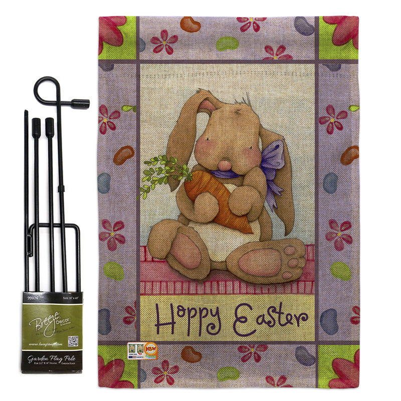 Double Sided 18.5'' H x 13'' W Polyester Easter Flag Set
