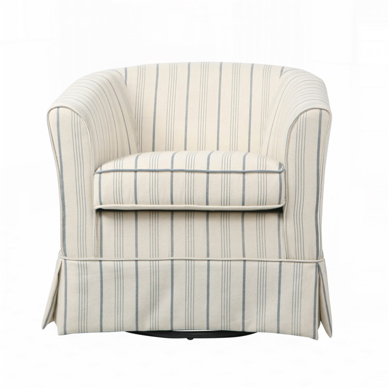 Fauteuil demi-tonneau pivotant et évasé