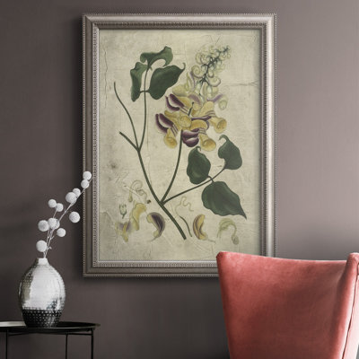 Aubergine Florals I - Single Picture Frame Print on Canvas