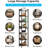 78.7" Extra Tall 7-Tier Rustic Brown Narrow Corner Bookshelf Storage Display Rack For Living Room