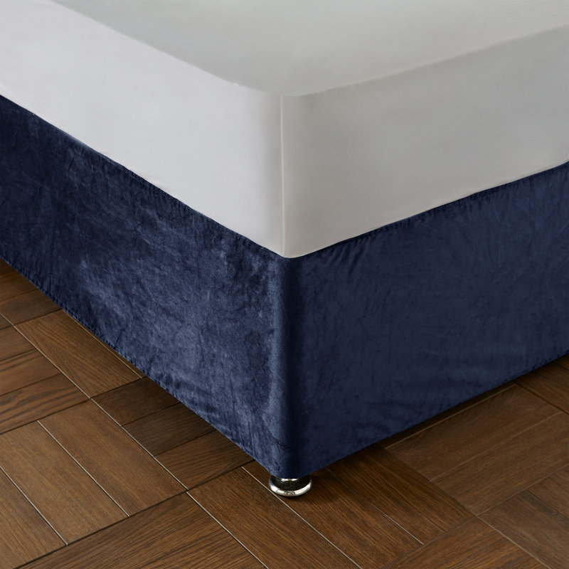 Kingsley Matt Elasticated Divan Base Wrap, Navy, UK Double - DE 135 x 190 cm