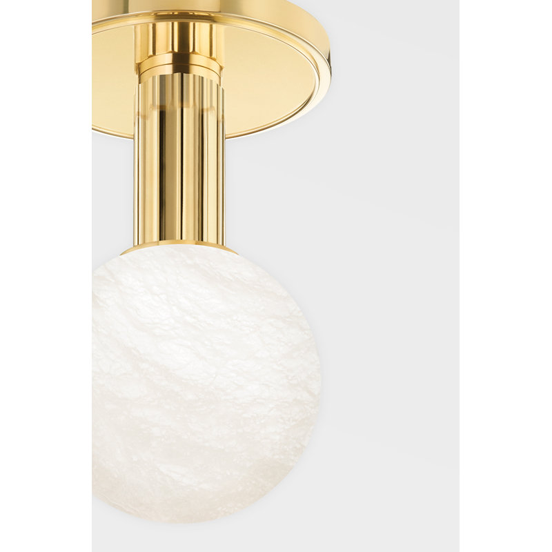 Plafonnier encastré 1 lumière Murray Hill, Laiton vieilli