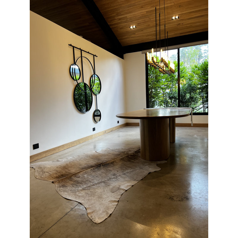 Tapis en cuir de vache clair Hageman