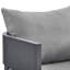 Canapé d'extérieur en aluminium gris foncé Lewan