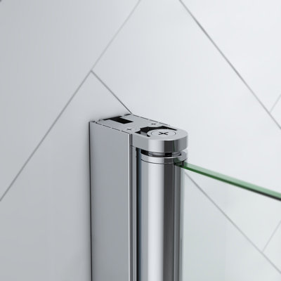 Cabine de douche réversible carrée l 32,17 po H 72,01 po Pasadena