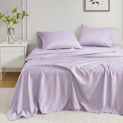 Ensemble d'édredon floral avec draps Taupe