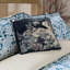 Fusuma Fir Floral Blue Square Boudoir / Breakfast Cushion