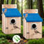 2 Pack Outdoor Wooden Bird House with Metal Predator Guard