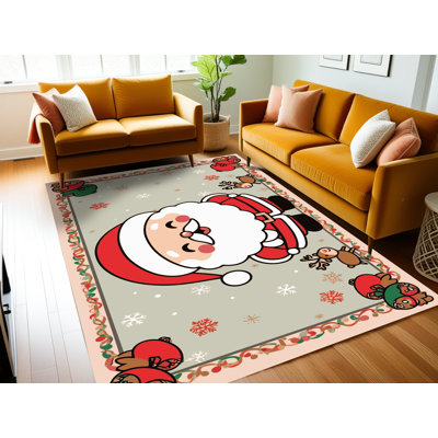 Tapis de vacances d'hiver de Noël lavable The Holiday Aisle®