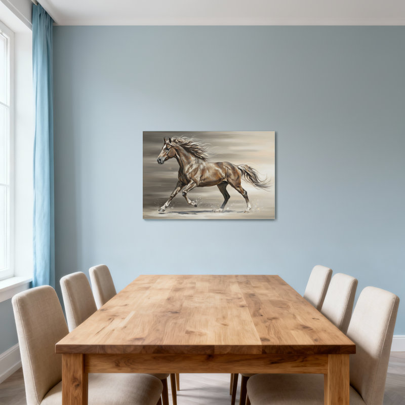 "Animaux qui courent", reproduction d'art sur toile, H 12 po x l 18 po