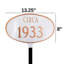 Enseigne d’adresse pour gazon historique sur 2 lignes-378198594