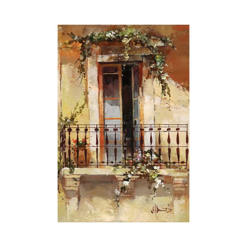 Balcony III by Willem Haenraets - Wrapped Canvas Painting, 101.6 cm H x 66.04 cm W x 1.91 cm D