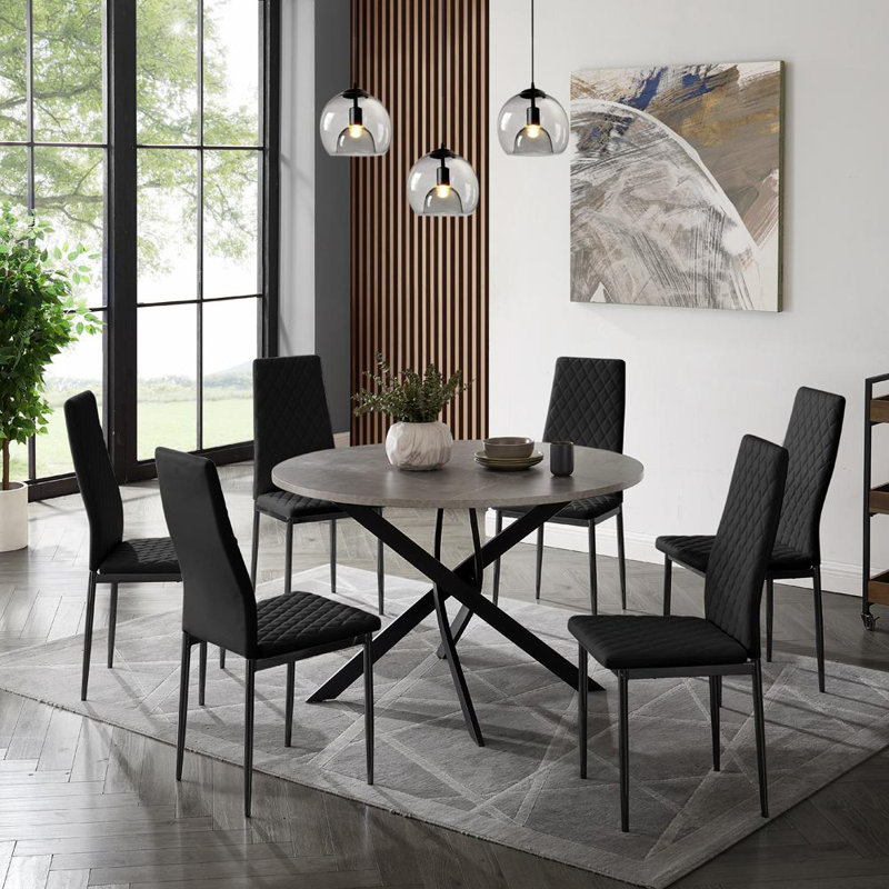 Copemish 6 - Person Dining Set, Black
